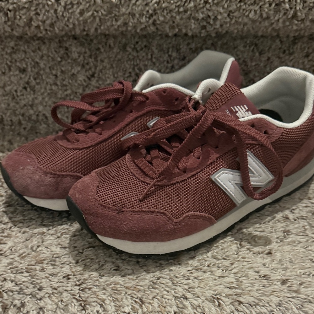 New Balance Maroon and White Sneakers